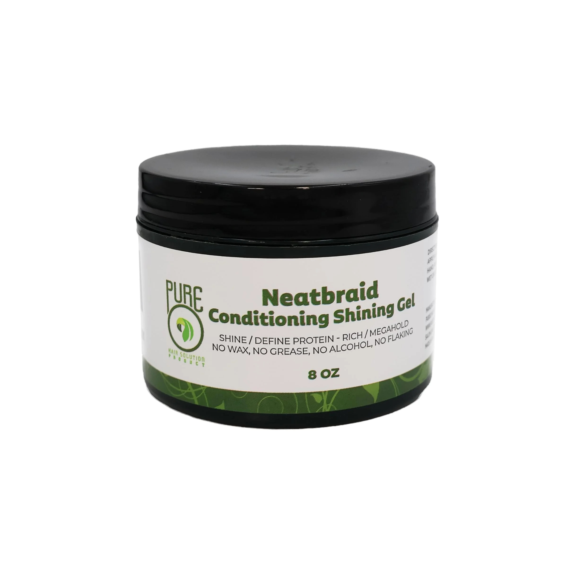 Pure O Hair Solution Product Neatbraid Conditioning Shining Gel 8 Oz