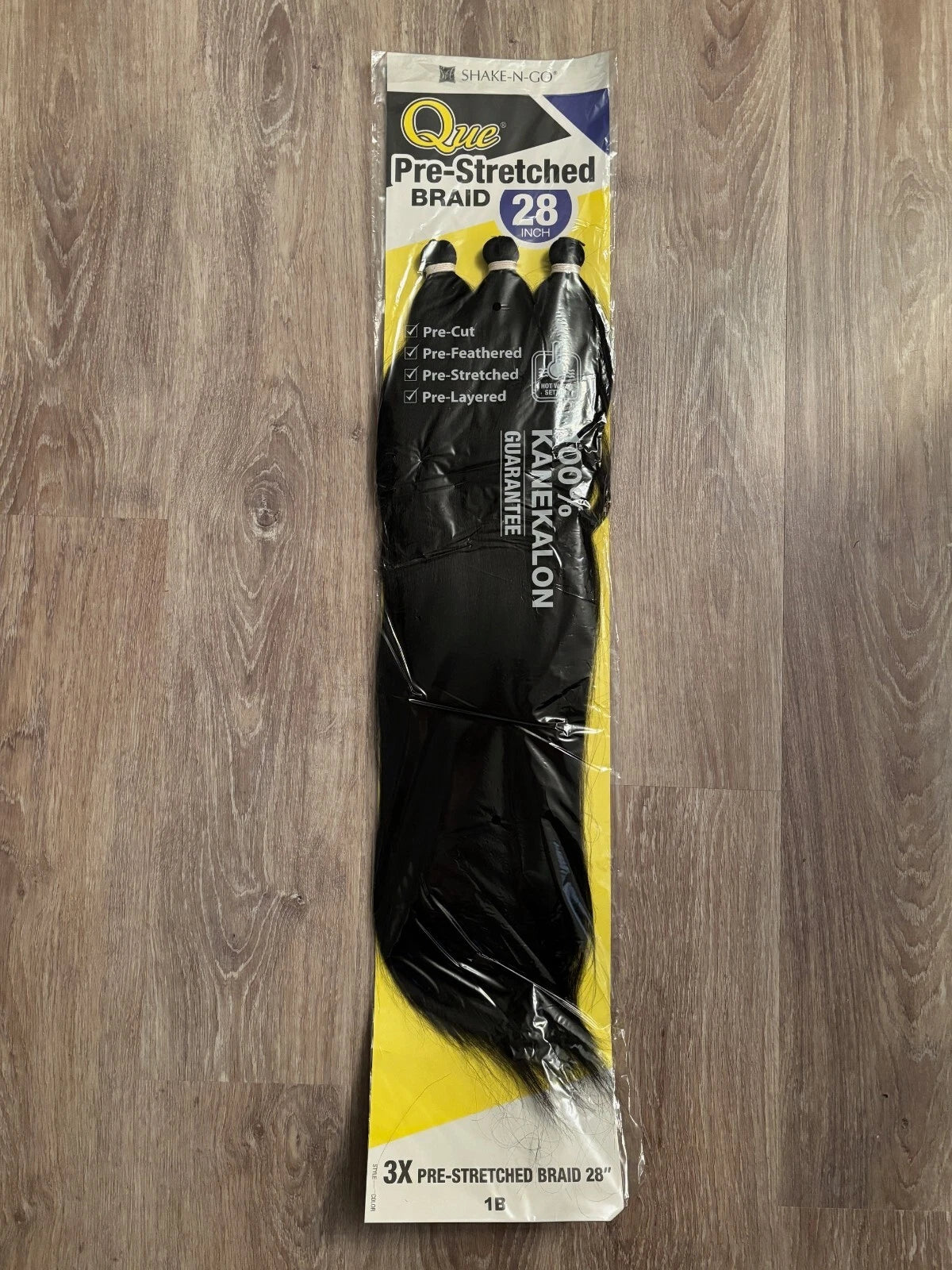 Shake-N-Go Que 3X Pre Stretched Braid 28"